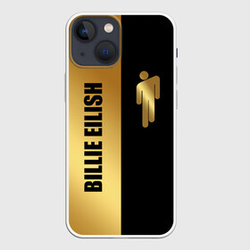 Чехол для iPhone 13 mini с принтом Billie Eilish Gold в Кировске,  |  | billie eilish | billie eilish gold | bud guy | gold блонш | logo | айлиш | айлишь | билли | билли айлиш | блонч | блонш | золотой | золотой логотип | лого | логотип билли айлиш | человечек