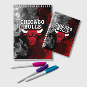 Блокнот с принтом CHICAGO BULLS в Кировске, 100% бумага | 48 листов, плотность листов — 60 г/м2, плотность картонной обложки — 250 г/м2. Листы скреплены удобной пружинной спиралью. Цвет линий — светло-серый
 | Тематика изображения на принте: bulls | chicago | chicago bulls | nba | red bulls | usa | америка | быки | нба | сша | чикаго буллс