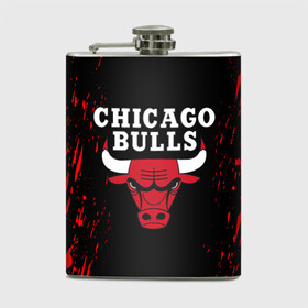 Фляга с принтом CHICAGO BULLS | ЧИКАГО БУЛЛС в Кировске, металлический корпус | емкость 0,22 л, размер 125 х 94 мм. Виниловая наклейка запечатывается полностью | bulls | chicago | chicago bulls | nba | red bulls | usa | америка | быки | нба | сша | чикаго буллс