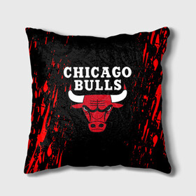 Подушка 3D с принтом CHICAGO BULLS | ЧИКАГО БУЛЛС в Кировске, наволочка – 100% полиэстер, наполнитель – холлофайбер (легкий наполнитель, не вызывает аллергию). | состоит из подушки и наволочки. Наволочка на молнии, легко снимается для стирки | bulls | chicago | chicago bulls | nba | red bulls | usa | америка | быки | нба | сша | чикаго буллс