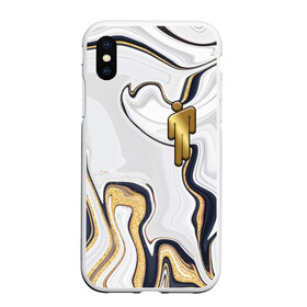 Чехол для iPhone XS Max матовый с принтом Billie Eilish Gold в Кировске, Силикон | Область печати: задняя сторона чехла, без боковых панелей | billie eilish | billie eilish gold | bud guy | gold блонш | logo | айлиш | айлишь | билли | билли айлиш | блонч | блонш | золотой | золотой логотип | лого | логотип билли айлиш | человечек