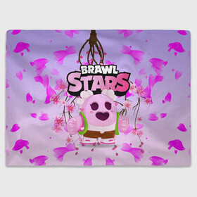 Плед 3D с принтом Sakura Spike Brawl Stars в Кировске, 100% полиэстер | закругленные углы, все края обработаны. Ткань не мнется и не растягивается | brawl | brawl stars | sakura spike | spike | бравл | бравл кактус | бравл старс | кактус | сакура спайк | спайк | спайк бравл старс