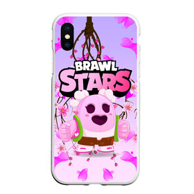 Чехол для iPhone XS Max матовый с принтом Sakura Spike Brawl Stars в Кировске, Силикон | Область печати: задняя сторона чехла, без боковых панелей | Тематика изображения на принте: brawl | brawl stars | sakura spike | spike | бравл | бравл кактус | бравл старс | кактус | сакура спайк | спайк | спайк бравл старс