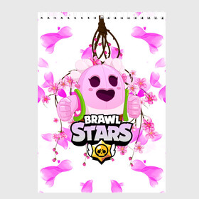 Скетчбук с принтом Sakura Spike Brawl Stars в Кировске, 100% бумага
 | 48 листов, плотность листов — 100 г/м2, плотность картонной обложки — 250 г/м2. Листы скреплены сверху удобной пружинной спиралью | brawl | brawl stars | sakura spike | spike | бравл | бравл кактус | бравл старс | кактус | сакура спайк | спайк | спайк бравл старс