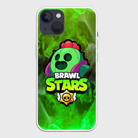 Чехол для iPhone 13 с принтом BRAWL STARS SPIKE в Кировске,  |  | bibi | brawl stars | coach mike | crow | gale | leon | leon shark | max | mecha crow | mortis | mr.p | phoenix | sally leon | sandy | spike | sprout | tara | unicorn | virus 8 bit | werewolf | ворон | оборотень