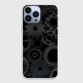 Чехол для iPhone 13 Pro Max с принтом Механизмы в Кировске,  |  | hi tech | steampunk | брутальные | брутальный | инженер | инжинер | искусство механизмов | механизм | механизмы | стимпанк | текстура | черные шестерёнки | шестеренки | шестерни | я инженер