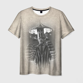 Мужская футболка 3D с принтом Beetlejuice в Кировске, 100% полиэфир | прямой крой, круглый вырез горловины, длина до линии бедер | beetlejuice | vdpartat | битлджус | майкл китон | ужасы