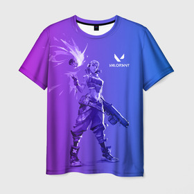 Мужская футболка 3D с принтом Valorant в Кировске, 100% полиэфир | прямой крой, круглый вырез горловины, длина до линии бедер | raze | riot games | valorant | валорант | рейз