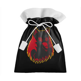 Подарочный 3D мешок с принтом Wolf Logo в Кировске, 100% полиэстер | Размер: 29*39 см | Тематика изображения на принте: animal | beast. | dog | logo | wolf | woof | волк | животные | зверь | лого | логотип | собака | хищник