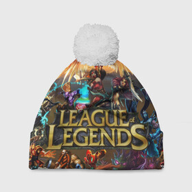 Шапка 3D c помпоном с принтом League of Legends в Кировске, 100% полиэстер | универсальный размер, печать по всей поверхности изделия | art | dota | dota 2 | fan | game | hero | league | league of legends | legends | lol | moba | mobile legend | riot game | герои | детские | дота | женские | игра | моба | мужские