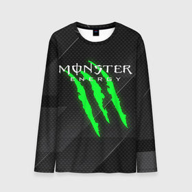 Мужской лонгслив 3D с принтом MONSTER ENERGY (Z) в Кировске, 100% полиэстер | длинные рукава, круглый вырез горловины, полуприлегающий силуэт | black monster | bmx | claw | cybersport | energy | monster | monster energy | moto | motocross | race | sport | киберспорт | когти | монстер энерджи | монстр | мото | мотокросс | ралли | скейтбординг | спорт | то | энергия