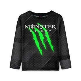 Детский лонгслив 3D с принтом MONSTER ENERGY (Z) в Кировске, 100% полиэстер | длинные рукава, круглый вырез горловины, полуприлегающий силуэт
 | black monster | bmx | claw | cybersport | energy | monster | monster energy | moto | motocross | race | sport | киберспорт | когти | монстер энерджи | монстр | мото | мотокросс | ралли | скейтбординг | спорт | то | энергия