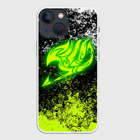 Чехол для iPhone 13 mini с принтом FAIRY TAIL logo green в Кировске,  |  | fairy tail | happy | natsu | грей фуллбастер | добенгаль | иксид | кавазу | лектор | локи | люси | нацу | нацу драгнил | ничия | пантер лили | тока | фейри тейл | фрош | хвост феи | хэппи | чарли | эрза