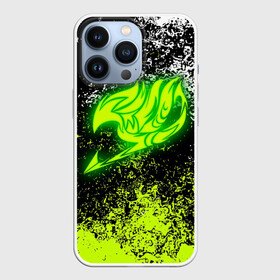 Чехол для iPhone 13 Pro с принтом FAIRY TAIL logo green в Кировске,  |  | fairy tail | happy | natsu | грей фуллбастер | добенгаль | иксид | кавазу | лектор | локи | люси | нацу | нацу драгнил | ничия | пантер лили | тока | фейри тейл | фрош | хвост феи | хэппи | чарли | эрза