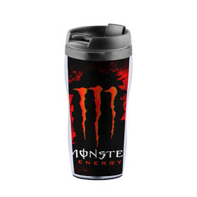 Термокружка-непроливайка с принтом MONSTER ENERGY (Z) в Кировске, внутренняя часть — пищевой пластик, наружная часть — прозрачный пластик, между ними — полиграфическая вставка с рисунком | объем — 350 мл, герметичная крышка | black monster | bmx | claw | cybersport | energy | monster | monster energy | moto | motocross | race | sport | киберспорт | когти | монстер энерджи | монстр | мото | мотокросс | ралли | скейтбординг | спорт | энергия