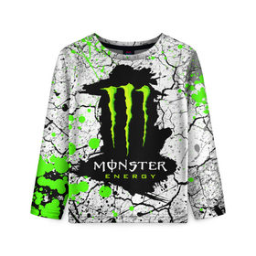 Детский лонгслив 3D с принтом MONSTER ENERGY (Z) в Кировске, 100% полиэстер | длинные рукава, круглый вырез горловины, полуприлегающий силуэт
 | black monster | bmx | claw | cybersport | energy | monster | monster energy | moto | motocross | race | sport | киберспорт | когти | монстер энерджи | монстр | мото | мотокросс | ралли | скейтбординг | спорт | то | энергия