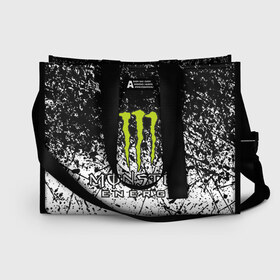 Сумка-шоппер 3D с принтом MONSTER ENERGY (Z) в Кировске, 100% полиэстер | застегивается на металлическую кнопку; внутренний карман застегивается на молнию. Стенки укреплены специальным мягким материалом, чтобы защитить содержимое от несильных ударов
 | black monster | bmx | claw | cybersport | energy | monster | monster energy | moto | motocross | race | sport | киберспорт | когти | монстер энерджи | монстр | мото | мотокросс | ралли | скейтбординг | спорт | то | энергия