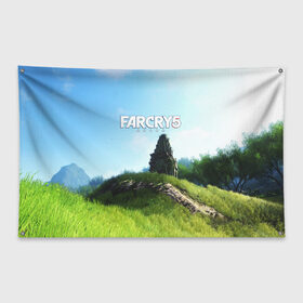 Флаг-баннер с принтом FARCRY5 в Кировске, 100% полиэстер | размер 67 х 109 см, плотность ткани — 95 г/м2; по краям флага есть четыре люверса для крепления | far cry | farcry | game | ubisof | выживание | джунгли | игры | остров | фар край