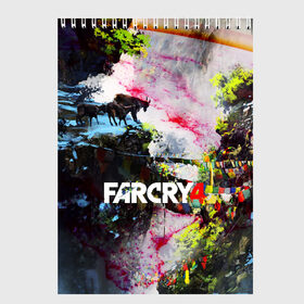 Скетчбук с принтом FARCRY4 в Кировске, 100% бумага
 | 48 листов, плотность листов — 100 г/м2, плотность картонной обложки — 250 г/м2. Листы скреплены сверху удобной пружинной спиралью | 