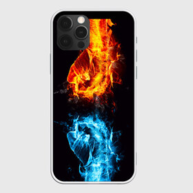 Чехол для iPhone 12 Pro Max с принтом Огонь и Вода (противостояние) в Кировске, Силикон |  | dark | битва | битваогней | бокс | борьба | брызги | вода | волна | дракон | иньянь | искры | крутой | лед | мужчинам | неоновый | огненный | огонь | пламенный | пламя | притяжение | против