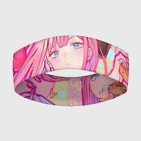 Повязка на голову 3D с принтом ноль два разная в Кировске,  |  | 02 | anime | darling in the franxx | hiro | manga | zero two | аниме | любимый во франксе | манга | милый во франксе | ноль два | хиро