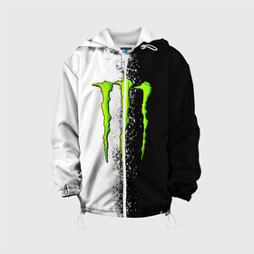 Детская куртка 3D с принтом MONSTER ENERGY в Кировске, 100% полиэстер | застежка — молния, подол и капюшон оформлены резинкой с фиксаторами, по бокам — два кармана без застежек, один потайной карман на груди, плотность верхнего слоя — 90 г/м2; плотность флисового подклада — 260 г/м2 | Тематика изображения на принте: black monster | bmx | claw | cybersport | energy | monster | monster energy | moto | motocross | race | sport | киберспорт | когти | монстер энерджи | монстр | мото | мотокросс | ралли | скейтбординг | спорт | энергия