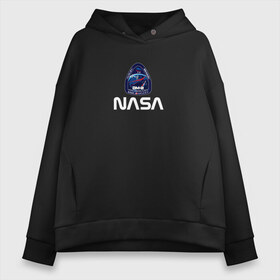 Женское худи Oversize хлопок с принтом Crew Dragon NASA в Кировске, френч-терри — 70% хлопок, 30% полиэстер. Мягкий теплый начес внутри —100% хлопок | боковые карманы, эластичные манжеты и нижняя кромка, капюшон на магнитной кнопке | behnken | crew | dm 2 | dragon | f9 | falcon | hurley | logo | nasa | space | spacex | астронавты | бенкен | илон | космос | лого | логотип | маск | наса | ракета