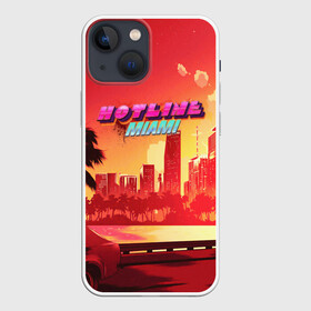 Чехол для iPhone 13 mini с принтом HOTLINE MIAMI в Кировске,  |  | abstraction games | dennaton games | devolver digital | game | hotline miami | hotline miami 2: wrong number | retrowave | synthwave | мотель | мотель майами