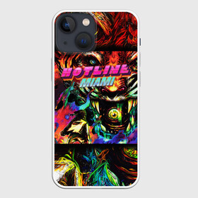 Чехол для iPhone 13 mini с принтом HOTLINE MIAMI в Кировске,  |  | abstraction games | dennaton games | devolver digital | game | hotline miami | hotline miami 2: wrong number | retrowave | synthwave | мотель | мотель майами