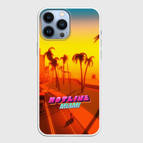 Чехол для iPhone 13 Pro Max с принтом HOTLINE MIAMI в Кировске,  |  | Тематика изображения на принте: abstraction games | dennaton games | devolver digital | game | hotline miami | hotline miami 2: wrong number | retrowave | synthwave | мотель | мотель майами