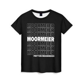 Женская футболка 3D с принтом PAYTON MOORMEIER - ТИКТОК в Кировске, 100% полиэфир ( синтетическое хлопкоподобное полотно) | прямой крой, круглый вырез горловины, длина до линии бедер | 