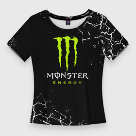 Женская футболка 3D Slim с принтом MONSTER ENERGY в Кировске,  |  | black monster | bmx | claw | cybersport | energy | monster | monster energy | moto | motocross | race | sport | киберспорт | когти | монстер энерджи | монстр | мото | мотокросс | ралли | скейтбординг | спорт | энергия