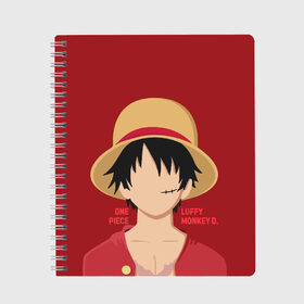 Тетрадь с принтом Luffy в Кировске, 100% бумага | 48 листов, плотность листов — 60 г/м2, плотность картонной обложки — 250 г/м2. Листы скреплены сбоку удобной пружинной спиралью. Уголки страниц и обложки скругленные. Цвет линий — светло-серый
 | monkey d. luffy | nami | one piece | аниме | большой куш | луффи | манки де луффи | нами | пиратская | пираты | тони | череп | чоппер | шляпа