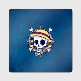 Магнит виниловый Квадрат с принтом Straw hat pirates в Кировске, полимерный материал с магнитным слоем | размер 9*9 см, закругленные углы | monkey d. luffy | nami | one piece | аниме | большой куш | луффи | манки де луффи | нами | пиратская | пираты | тони | череп | чоппер | шляпа