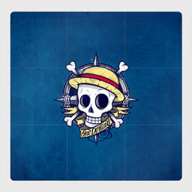 Магнитный плакат 3Х3 с принтом Straw hat pirates в Кировске, Полимерный материал с магнитным слоем | 9 деталей размером 9*9 см | monkey d. luffy | nami | one piece | аниме | большой куш | луффи | манки де луффи | нами | пиратская | пираты | тони | череп | чоппер | шляпа