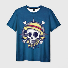 Мужская футболка 3D с принтом Straw hat pirates в Кировске, 100% полиэфир | прямой крой, круглый вырез горловины, длина до линии бедер | monkey d. luffy | nami | one piece | аниме | большой куш | луффи | манки де луффи | нами | пиратская | пираты | тони | череп | чоппер | шляпа