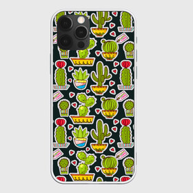 Чехол для iPhone 12 Pro Max с принтом Кактусы в Кировске, Силикон |  | pattern | pop art | кактусы | колючки | паттерн | поп арт | тайлинг | текстуры | фоны