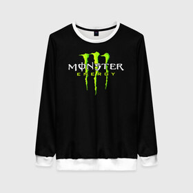 Женский свитшот 3D с принтом MONSTER ENERGY в Кировске, 100% полиэстер с мягким внутренним слоем | круглый вырез горловины, мягкая резинка на манжетах и поясе, свободная посадка по фигуре | black monster | bmx | claw | cybersport | energy | monster | monster energy | moto | motocross | race | sport | киберспорт | когти | монстер энерджи | монстр | мото | мотокросс | ралли | скейтбординг | спорт | энергия