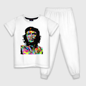 Детская пижама хлопок с принтом Che в Кировске, 100% хлопок |  брюки и футболка прямого кроя, без карманов, на брюках мягкая резинка на поясе и по низу штанин
 | argentina | che guevara | color | cuba | paint | revolutionary | аргентина | краска | куба | революционер | цвет | че гевара