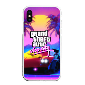 Чехол для iPhone XS Max матовый с принтом GTA 2020 в Кировске, Силикон | Область печати: задняя сторона чехла, без боковых панелей | grand theft auto 2 | grand theft auto 3 | grand theft auto v | grand theft auto: san andreas | grand theft auto: vice city | gta 1 | gta 2 | gta 3 | gta 4 | gta 5 | gta online | gta v | город | игры