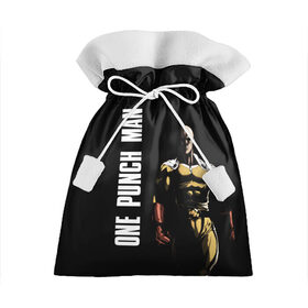 Подарочный 3D мешок с принтом One Punch Man в Кировске, 100% полиэстер | Размер: 29*39 см | Тематика изображения на принте: one punch man | saitama | ванпанчмен | герои | люди | персонажи | сайтама