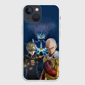 Чехол для iPhone 13 mini с принтом Сайтама и соперники в Кировске,  |  | one punch man | saitama | ванпанчмен | герои | люди | персонажи | сайтама