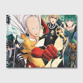 Альбом для рисования с принтом One Punch Man в Кировске, 100% бумага
 | матовая бумага, плотность 200 мг. | one punch man | saitama | ванпанчмен | герои | люди | персонажи | сайтама