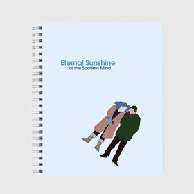 Тетрадь с принтом Eternal sunshine в Кировске, 100% бумага | 48 листов, плотность листов — 60 г/м2, плотность картонной обложки — 250 г/м2. Листы скреплены сбоку удобной пружинной спиралью. Уголки страниц и обложки скругленные. Цвет линий — светло-серый
 | Тематика изображения на принте: eternal sunshine | eternal sunshine of the spotless mind | вечное сияние | вечное сияние чистого разума