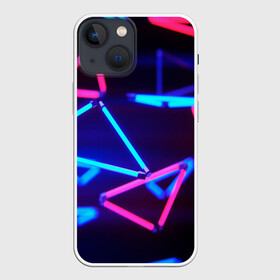 Чехол для iPhone 13 mini с принтом ABSTRACTION NEON в Кировске,  |  | abstraction | geometry | optic | optical | pattern | visual | абстракция | геометрия | линии | оптические | оптический узор | полосы | психоделика | разводы | текстуры | узор | узоры | фрактал