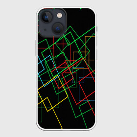 Чехол для iPhone 13 mini с принтом BACKGROUND NEON в Кировске,  |  | abstraction | geometry | optic | optical | pattern | visual | абстракция | геометрия | линии | оптические | оптический узор | полосы | психоделика | разводы | текстуры | узор | узоры | фрактал