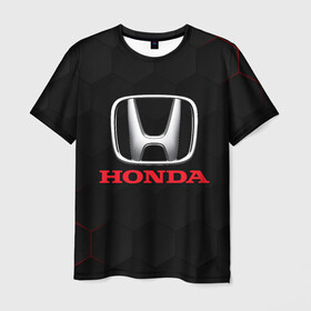 Мужская футболка 3D с принтом HONDA в Кировске, 100% полиэфир | прямой крой, круглый вырез горловины, длина до линии бедер | acura | auto | cr z | honda | honda power | japan | japanese | nsx | sport | авто | автомобиль | автомобильные | акура | бренд | марка | машины | спорт | хонда | япония