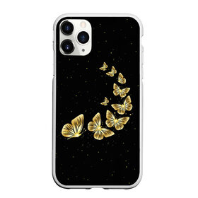 Чехол для iPhone 11 Pro Max матовый с принтом Golden Butterfly in Space в Кировске, Силикон |  | Тематика изображения на принте: black | summer | wings | ангел | бабочка | бабочки | блестки | блестящий | девушке | желтые | животные | звезды | звери | золото | золотые | космос | крылья | летать | летний | лето | мотылек | насекомое | ночные