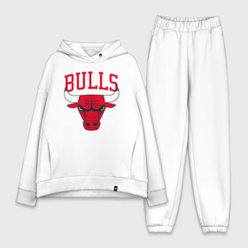 Женский костюм хлопок Oversize с принтом BULLS в Кировске,  |  | air | bulls | chicago | nike | аир | баскетбол | баскетболист | буллз | бык | быки | логотип | нба | форма | чикаго | эмблема