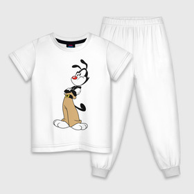 Детская пижама хлопок с принтом Animaniacs в Кировске, 100% хлопок |  брюки и футболка прямого кроя, без карманов, на брюках мягкая резинка на поясе и по низу штанин
 | animaniacs | vdpartat | yakko warner | озорные анимашки | якко уорнер